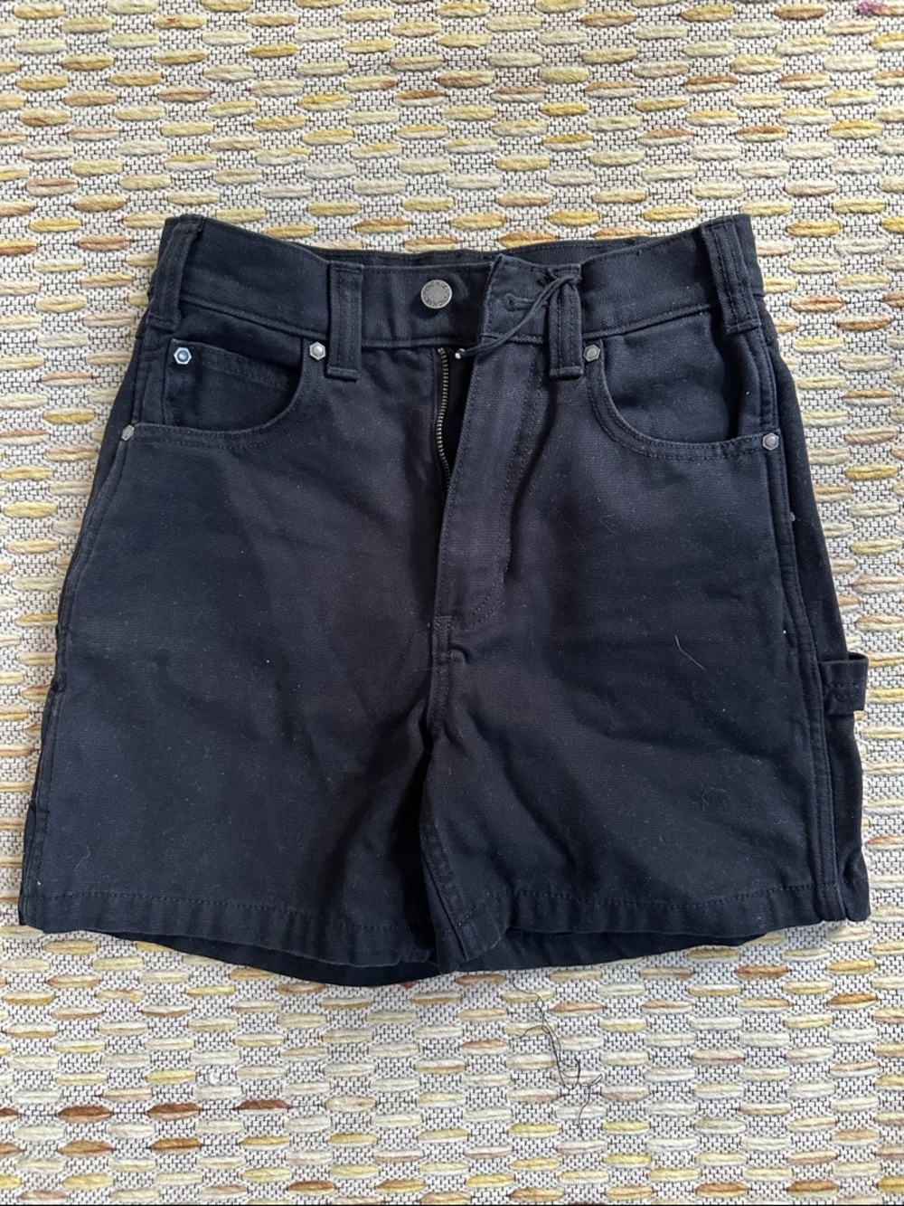 Dickies Carpenter High Waist Shorts Black Canvas